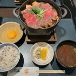 Kisoji - すきやき定食　和牛霜降肉