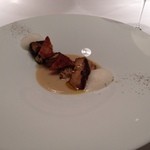 エクアトゥール - フォアグラ、トリッパ、ミノ　菊イモのブルーテ