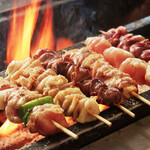 Assortment of five Grilled skewer