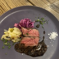 ricont - イチヂクの赤ワインソースがお肉にとっても合って美味しい　お塩も合う〜