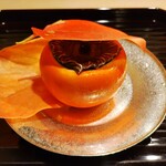 和ごころ 泉 - 先付（柿と漬物のお料理）