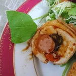 京町クロケットファミリー - 副菜 野菜とウインナーの鶏肉巻き