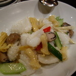 中国四川料理石林 - 海鮮炒め～今回の料理では抜群に食べやすい！という事で最初に出されます。だんだん味が濃くなる料理が出される仕組み＾＾