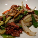 中国四川料理石林 - 牛肉の黒胡椒炒め、花椒が効いていてかなり美味しい！