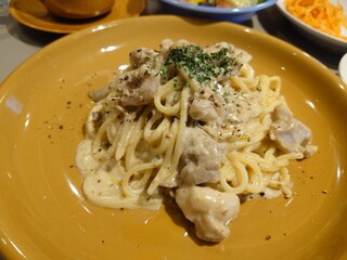 Pasta Alba shonan - 季節のおすすめ 鶏ももと舞茸のトリュフクリームパスタ