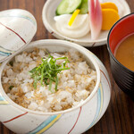 Chirimen rice <with soup bowl>