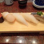 がってん寿司 - 北海道いくら軍艦　ほたて　真いか　さめかれい　さんま