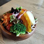 けや木 - 最初にサラダ。これだけでも結構お腹一杯♬