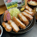 とんかつ 栄ちゃん - 最高の断面。赤身と脂身パラダイス。