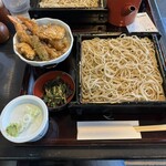 乃木坂 長寿庵 - ざる蕎麦＋ミニ天丼