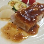 キッチン ブルー グローブ - 肉汁が出てきました！