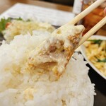 わ楽 - 齧って　オンザライス  