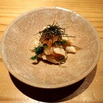 とり茶太郎 - 比内地鶏 ささみと三関せりと山わさびの鳥わさ