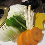 Yakiniku Kiwamiya - 最後は３度野菜タイム、今度は焼き野菜タイムです。
      