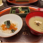 赤坂 菊乃井 - いくらご飯　白菜すり流し