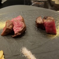 炭和食かなうS 特別室 - 備長炭　炭火焼き … 松阪牛ヒレ、リブ芯