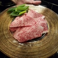 炭和食かなうS 特別室 - 松阪牛サーロインのすき焼きしゃぶしゃ
