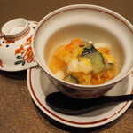 割烹さいお - サーモンといくらのみぞれ酢和え