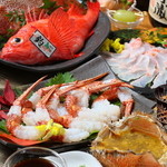 Umino Shiki - キンキと毛蟹のしゃぶしゃぶコース　カニ味噌とダシで作られた特製タレを付けて食べるカニしゃぶは絶品！
