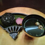 日本料理 村上 - ◆食事 ◇岩海苔おにぎり◇お吸い物◇香の物