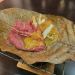 日本料理 村上 - ◆強肴 ◇牛肉の朴葉焼き