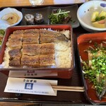 Unagi Dokoro Fuku - うな重(特上) ライス大盛り¥6,200 特上の重はうなぎが少ない…