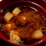 あららぎ - ランチの味噌汁