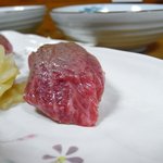 米沢牛トロ握りアップ