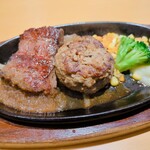 Suteki Miya - てっぱんステーキとハンバーグのセット