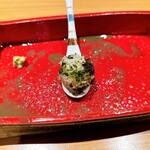 華丸吉日 - 5. 器に残った蟹味噌を、蓮華一口のご飯につけて頂きました