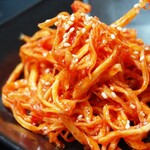 焼肉名菜 晋州 - さきいかのコチュジャン和え