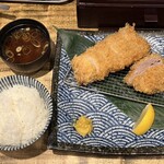 とんかつ 串揚げ 優膳 - ロースかつとヒレかつランチ 1750円