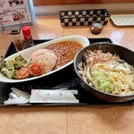 さぬき・むさし野うどん水織 - 北本トマトカレーととろろぶっかけ冷の並