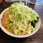 ちばから - ミニラーメン　野菜まし　ネギ　ほうれん草トッピング