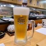 沼津魚がし鮨 - 静岡麦酒 中ジョッキ(650円)