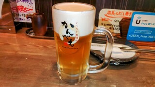 Kutsurogi izakaya kambee - とりあえず、生ビール（649円）