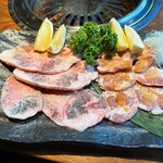 梅田明月館 - 凍た肉（あご塩・牛テール）