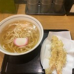 WEST - 海老天うどん＋玉子トッピング730円