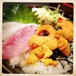 川崎漁港 - まるごと1へぎ！ウニ丼 980円
