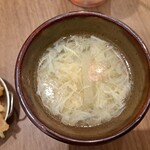 四川飯店 - 卵スープです。