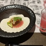 Nukumorino Yado Furukawa - 帆え琉珀寄せ赤かぶソース黄身酢