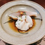 天ぷら たけうち - 対馬のシメサバと北海道のタラコ