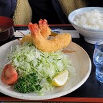 レストラン高滝 - ジャンボエビフライ定食