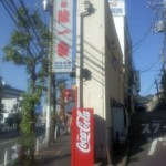 建物を横から見る。奥行の無いのが、良く分かります。