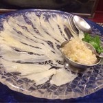 中国菜 二位 - フカヒレのお刺身風（3800円）。