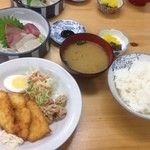 おかもと鮮魚店  - H25.11月追加
                                日替わり定食（魚フライ）