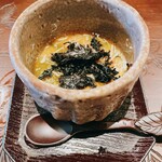 天ぷら たけうち - 松葉蟹と天草のりの茶碗蒸し