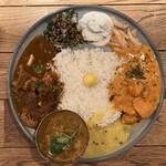 ハルダモンカレー - 3種カレー1800円