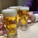 地鶏もも焼き 鳥刺し とりさくせす - 生ビール