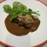 レフ アオキ - メイン 肉：猪の赤ワイン煮込み